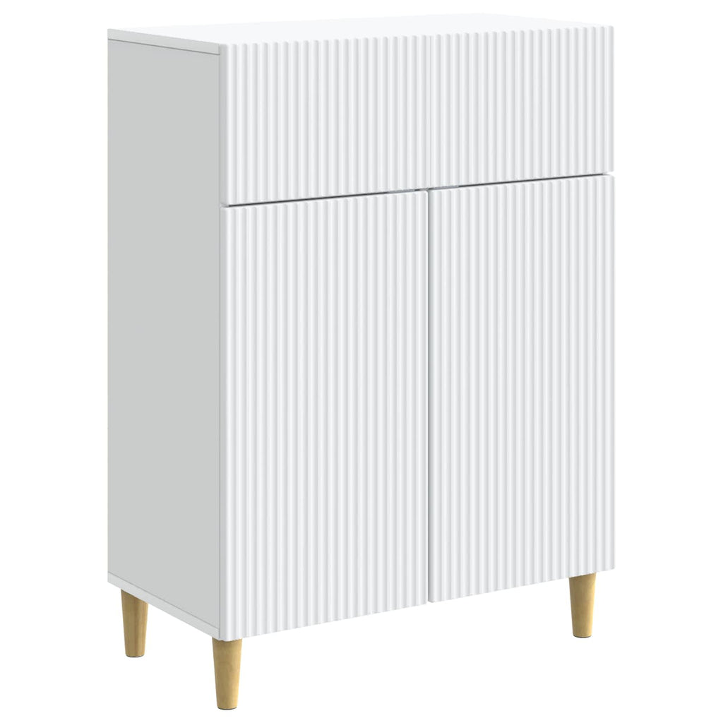 Sideboard mit Schubladen Weiß 66 x 34,5 x 90 cm Holzwerkstoff