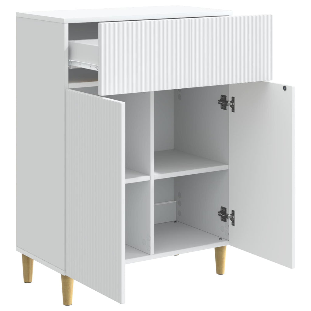Sideboard mit Schubladen Weiß 66 x 34,5 x 90 cm Holzwerkstoff