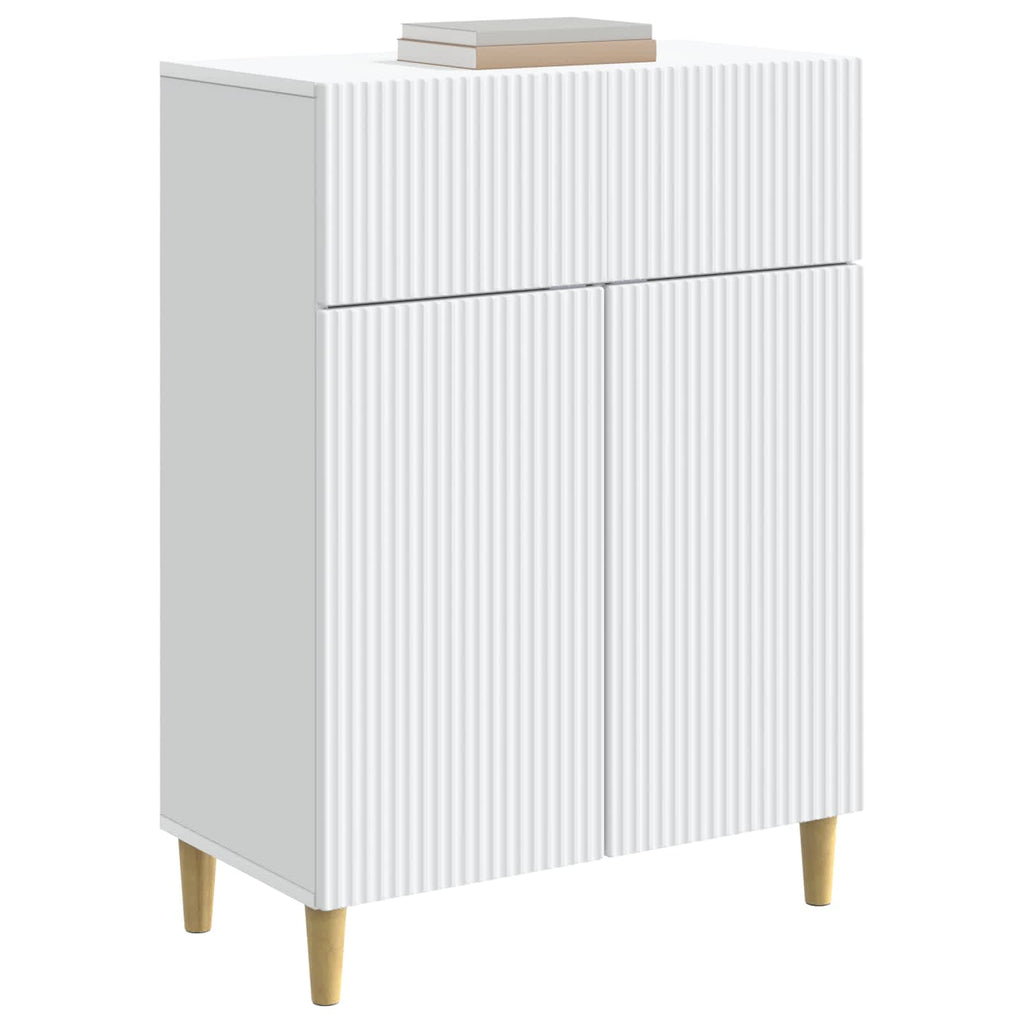 Sideboard mit Schubladen Weiß 66 x 34,5 x 90 cm Holzwerkstoff