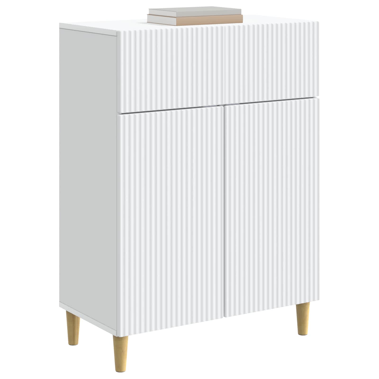 Sideboard mit Schubladen Weiß 66 x 34,5 x 90 cm Holzwerkstoff