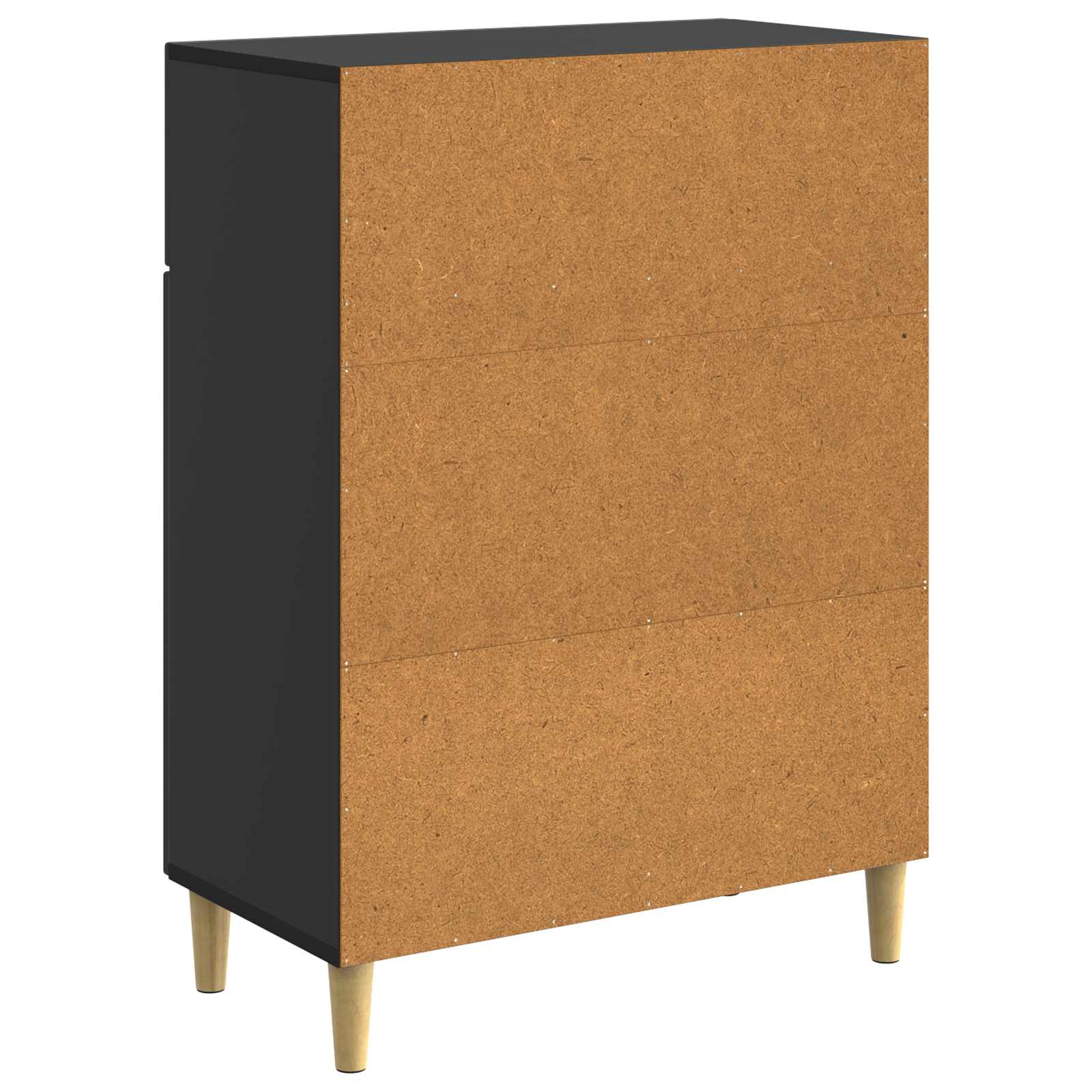 Sideboard Schwarz 66 x 34,5 x 90 cm Holzwerkstoff