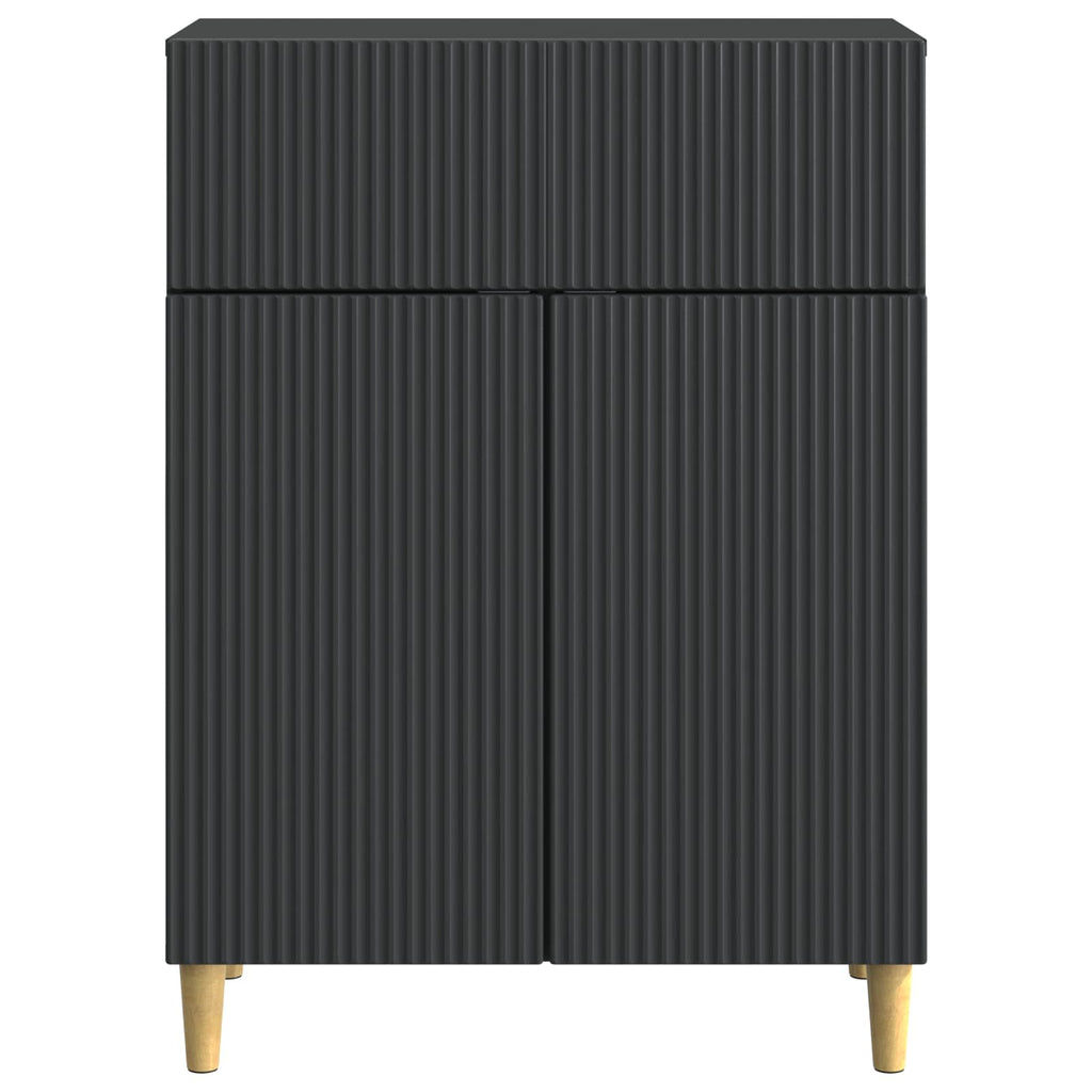 Sideboard Schwarz 66 x 34,5 x 90 cm Holzwerkstoff