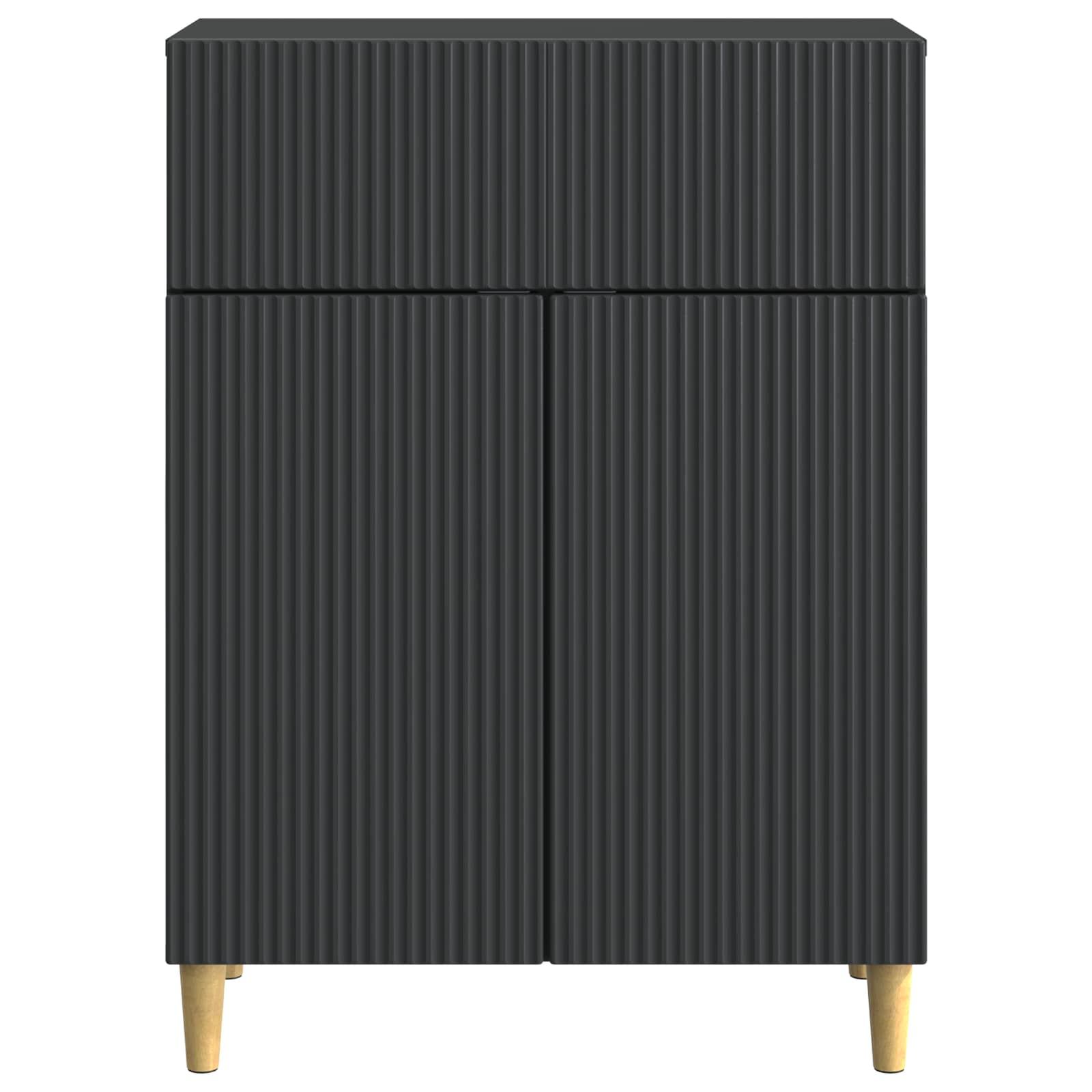 Sideboard Schwarz 66 x 34,5 x 90 cm Holzwerkstoff