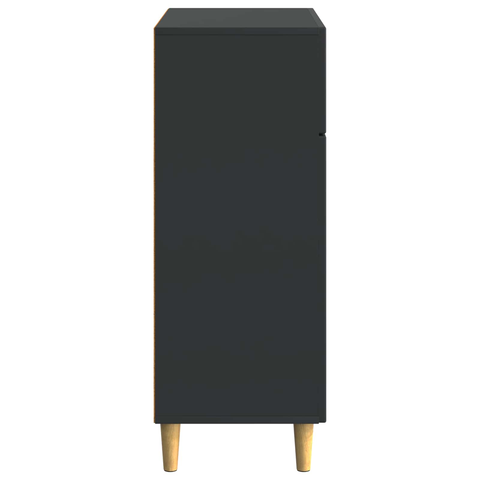 Sideboard Schwarz 66 x 34,5 x 90 cm Holzwerkstoff