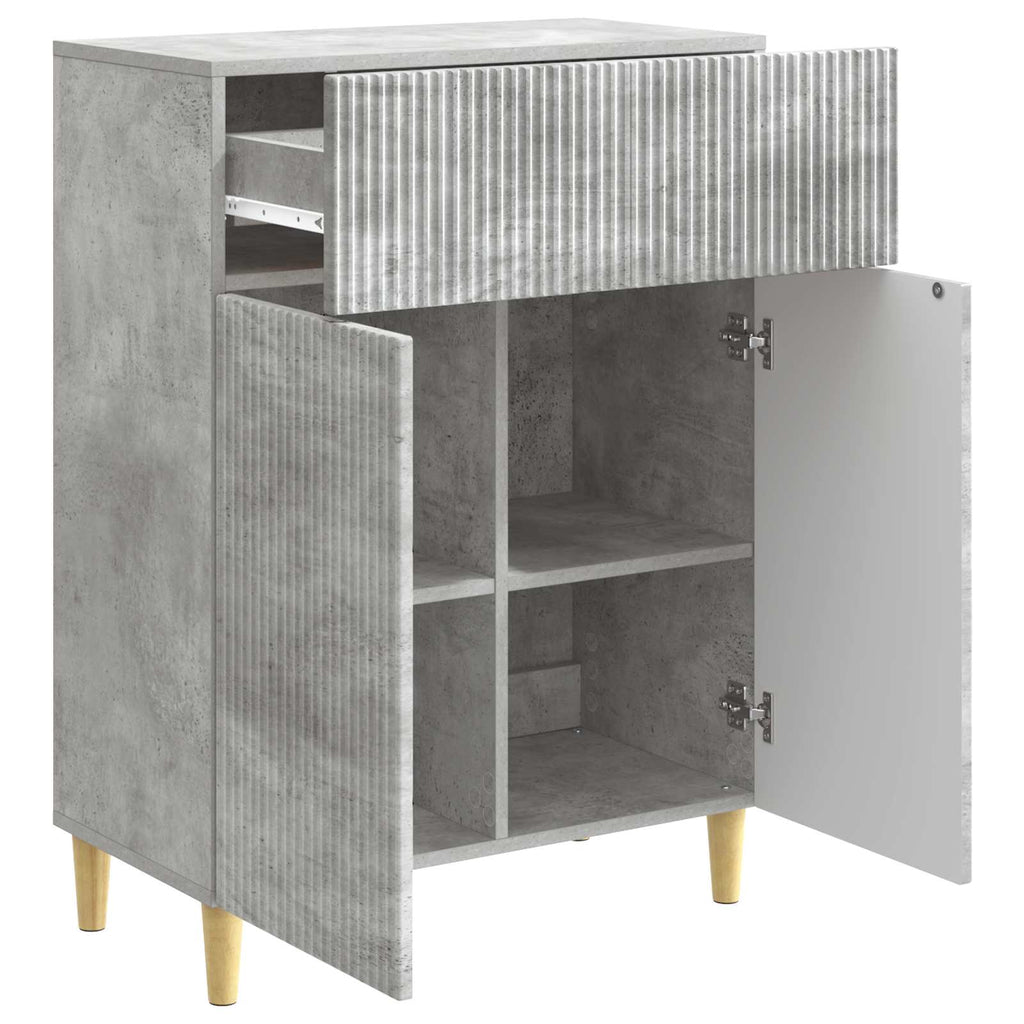 Sideboard Betongrau 66 x 34,5 x 90 cm Holzwerkstoff