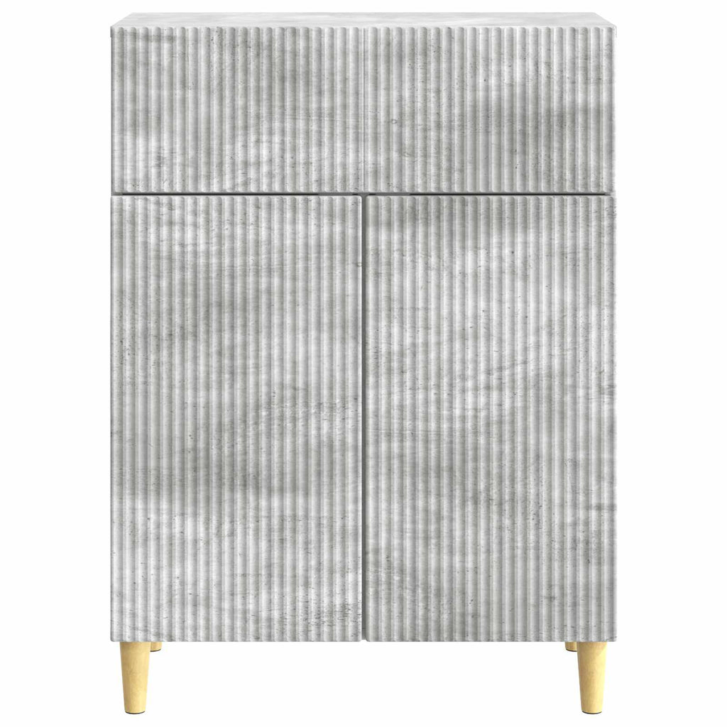 Sideboard Betongrau 66 x 34,5 x 90 cm Holzwerkstoff