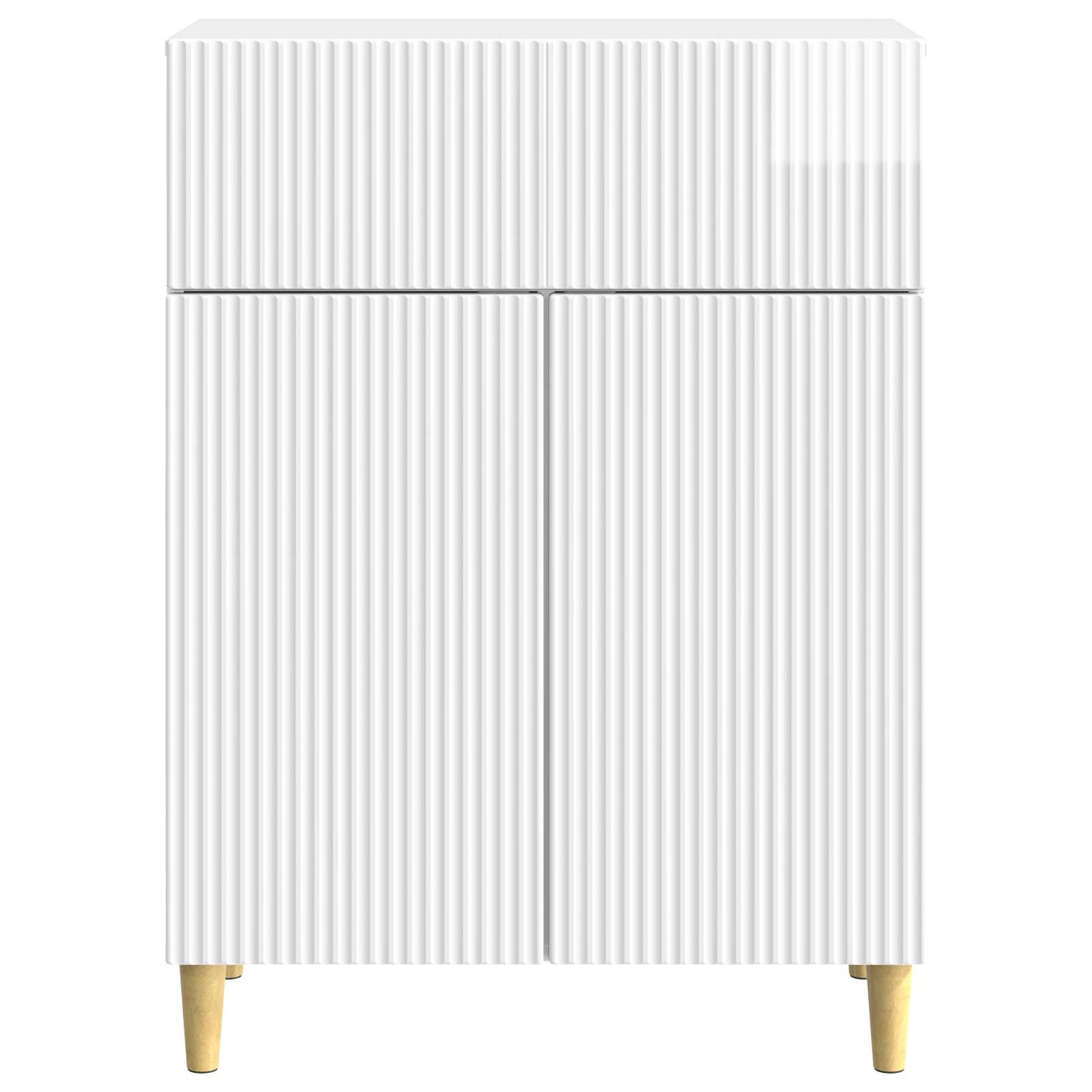 Sideboard Hochglanz Weiß 66 x 34,5 x 90 cm Holzwerkstoff