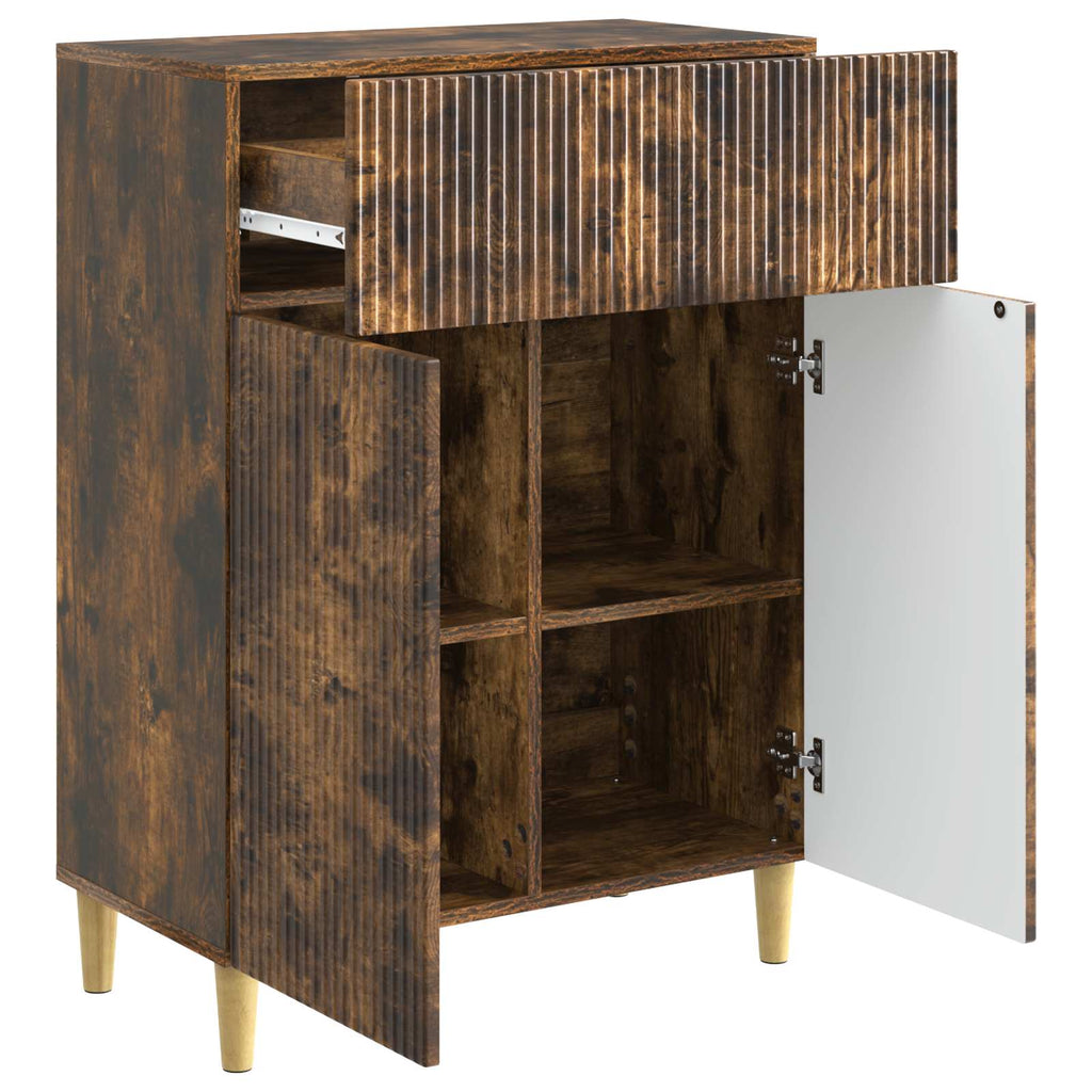 Sideboard Geräucherte Eiche 66 x 34,5 x 90 cm Holzwerkstoff