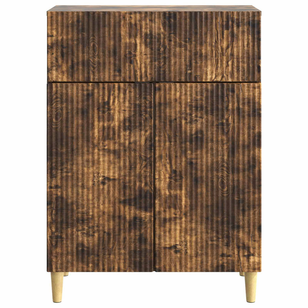 Sideboard Geräucherte Eiche 66 x 34,5 x 90 cm Holzwerkstoff