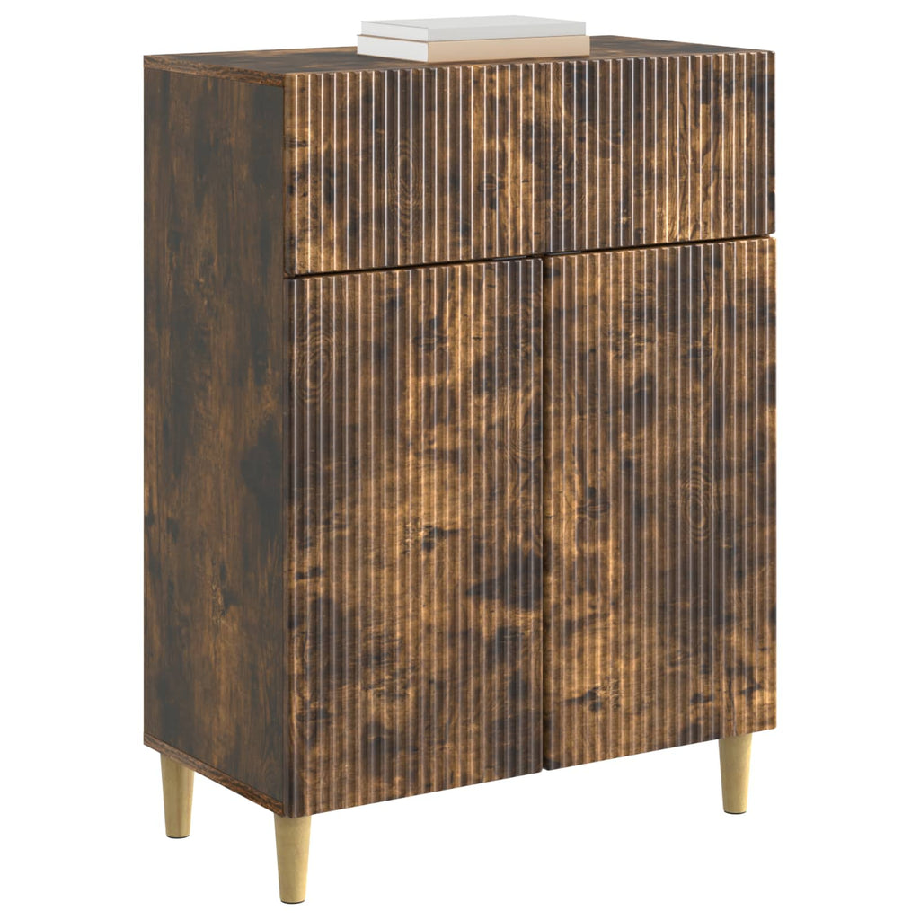 Sideboard Geräucherte Eiche 66 x 34,5 x 90 cm Holzwerkstoff