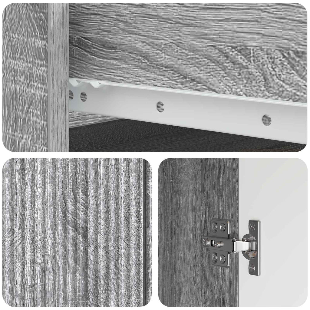 Sideboard Graues Sonoma 66 x 34,5 x 90 cm Holzwerkstoff