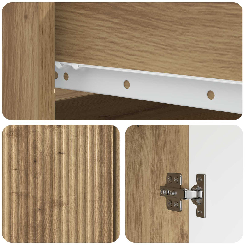 Sideboard Artisan-Eiche 66 x 34,5 x 90 cm Holzwerkstoff