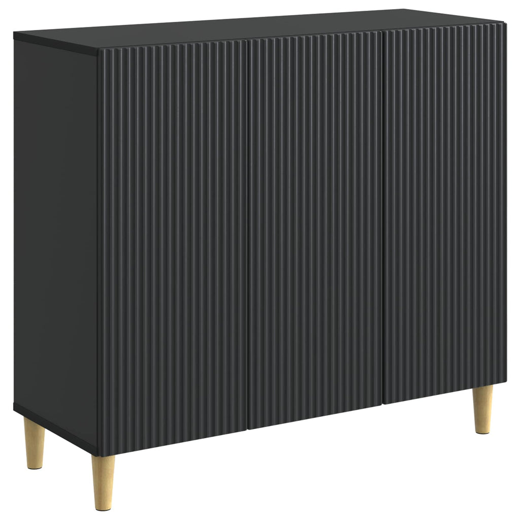 Sideboard Schwarz 89 x 34,5 x 80 cm Holzwerkstoff