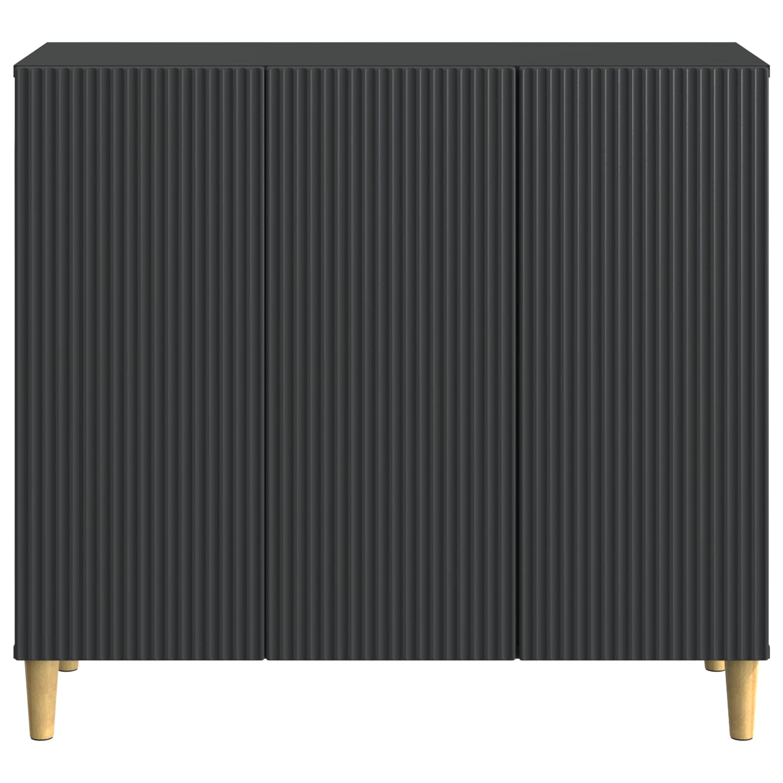Sideboard Schwarz 89 x 34,5 x 80 cm Holzwerkstoff