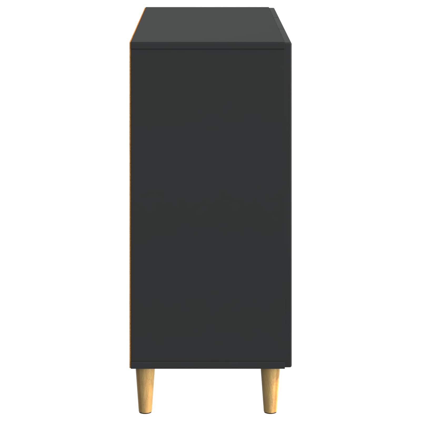 Sideboard Schwarz 89 x 34,5 x 80 cm Holzwerkstoff