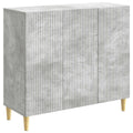 Sideboard Betongrau 89 x 34,5 x 80 cm Holzwerkstoff