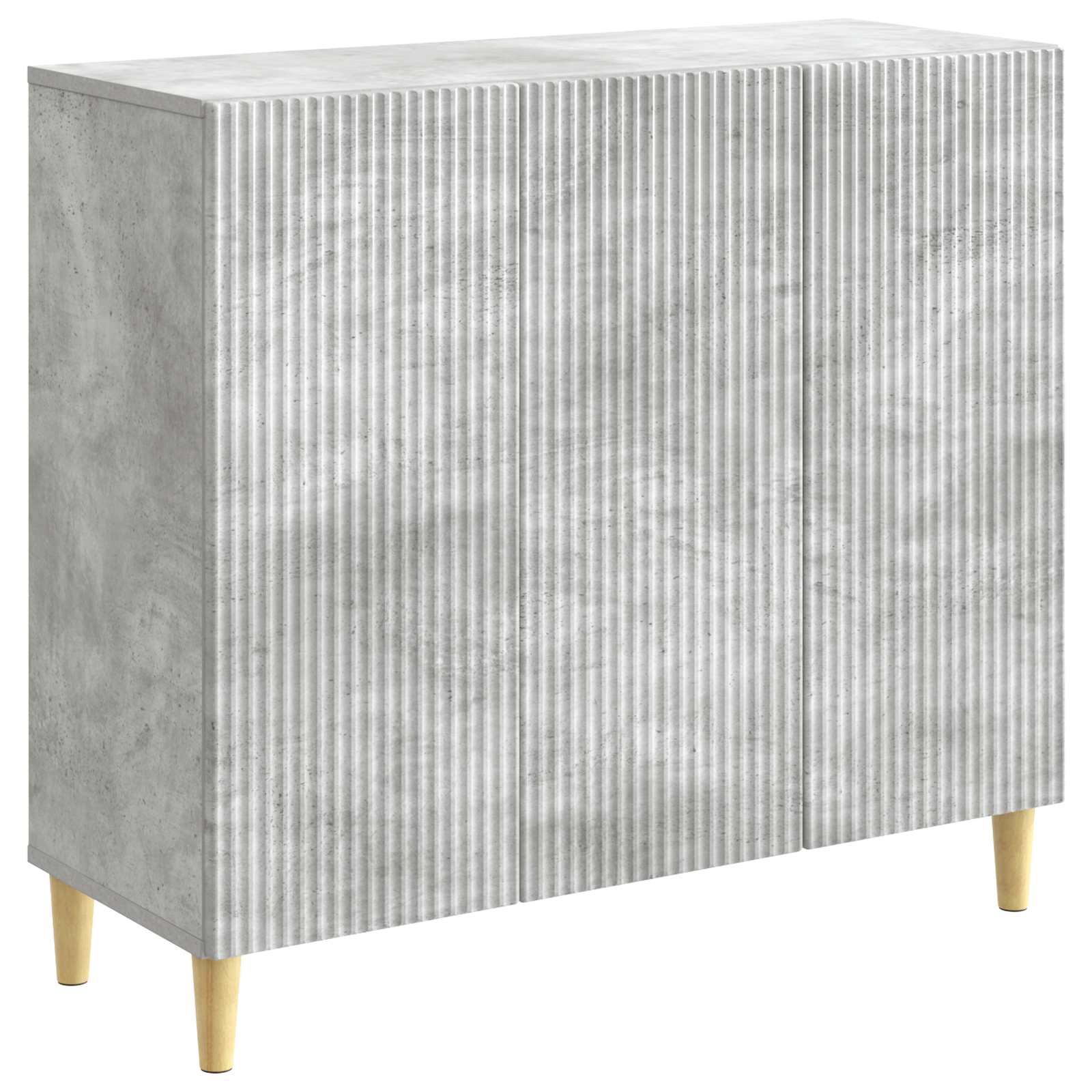 Sideboard Betongrau 89 x 34,5 x 80 cm Holzwerkstoff