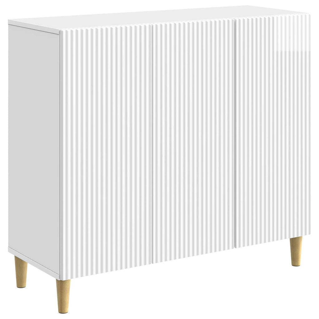 Sideboard Hochglanz Weiß 89 x 34,5 x 80 cm Holzwerkstoff