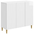 Sideboard Hochglanz Weiß 89 x 34,5 x 80 cm Holzwerkstoff