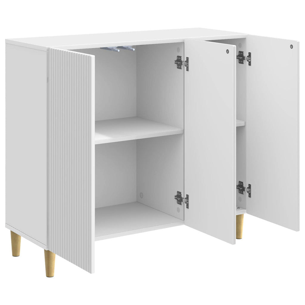 Sideboard Hochglanz Weiß 89 x 34,5 x 80 cm Holzwerkstoff