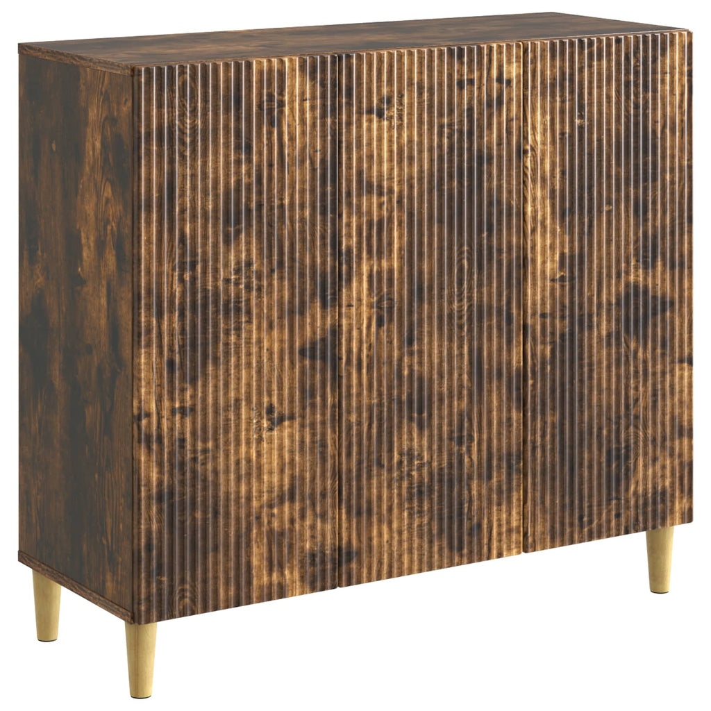 Sideboard Geräucherte Eiche 89 x 34,5 x 80 cm Holzwerkstoff