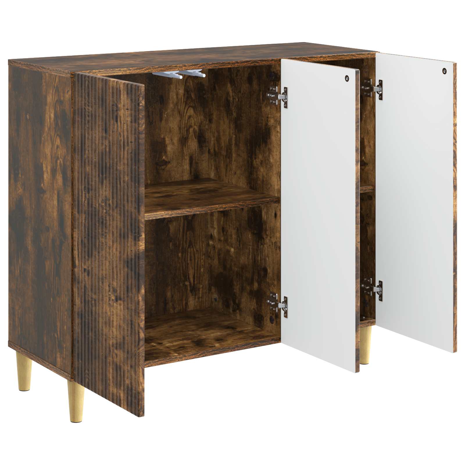 Sideboard Geräucherte Eiche 89 x 34,5 x 80 cm Holzwerkstoff