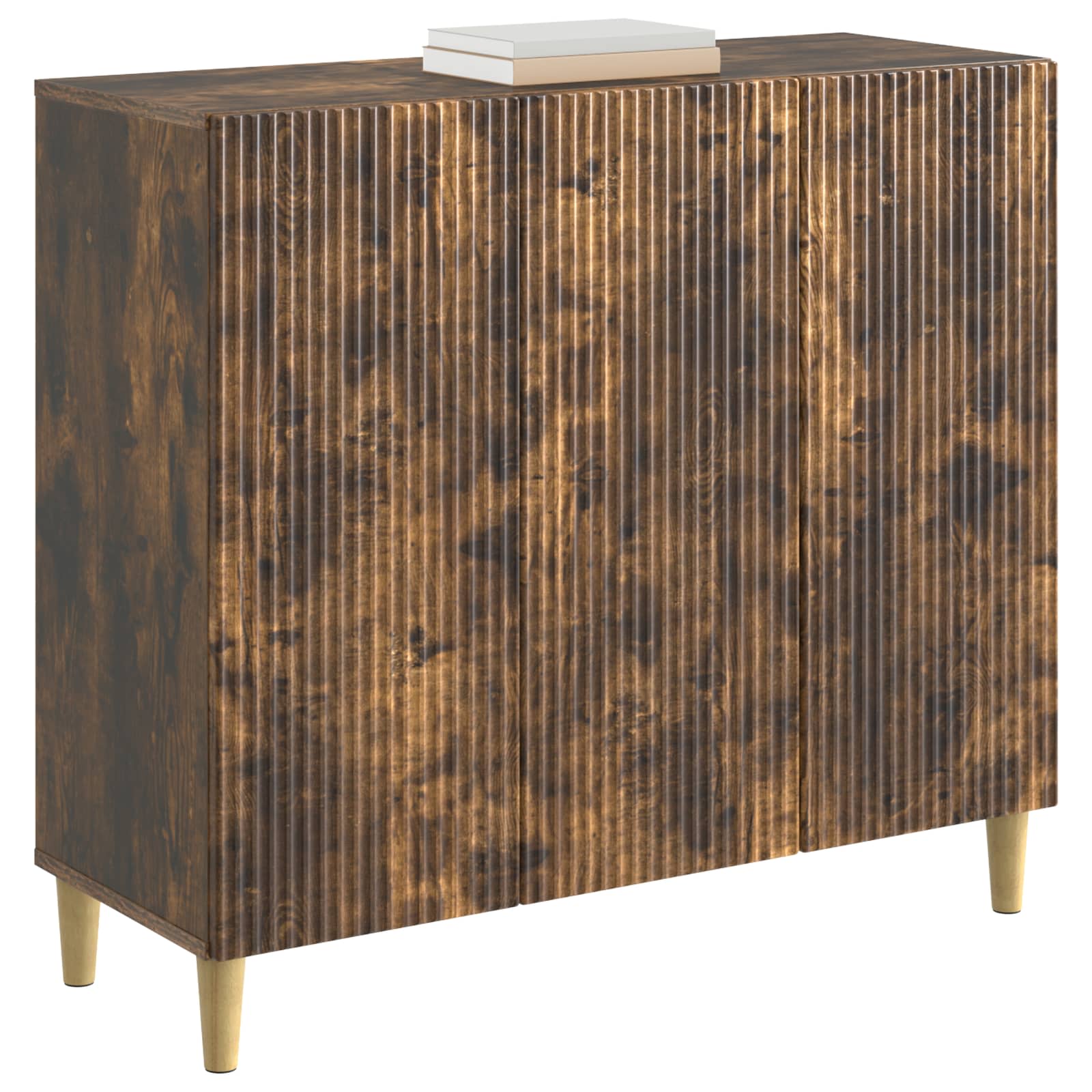Sideboard Geräucherte Eiche 89 x 34,5 x 80 cm Holzwerkstoff