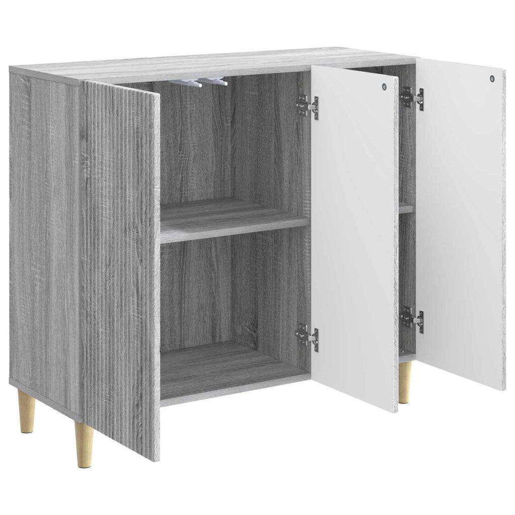 Sideboard Graues Sonoma 89 x 34,5 x 80 cm Holzwerkstoff