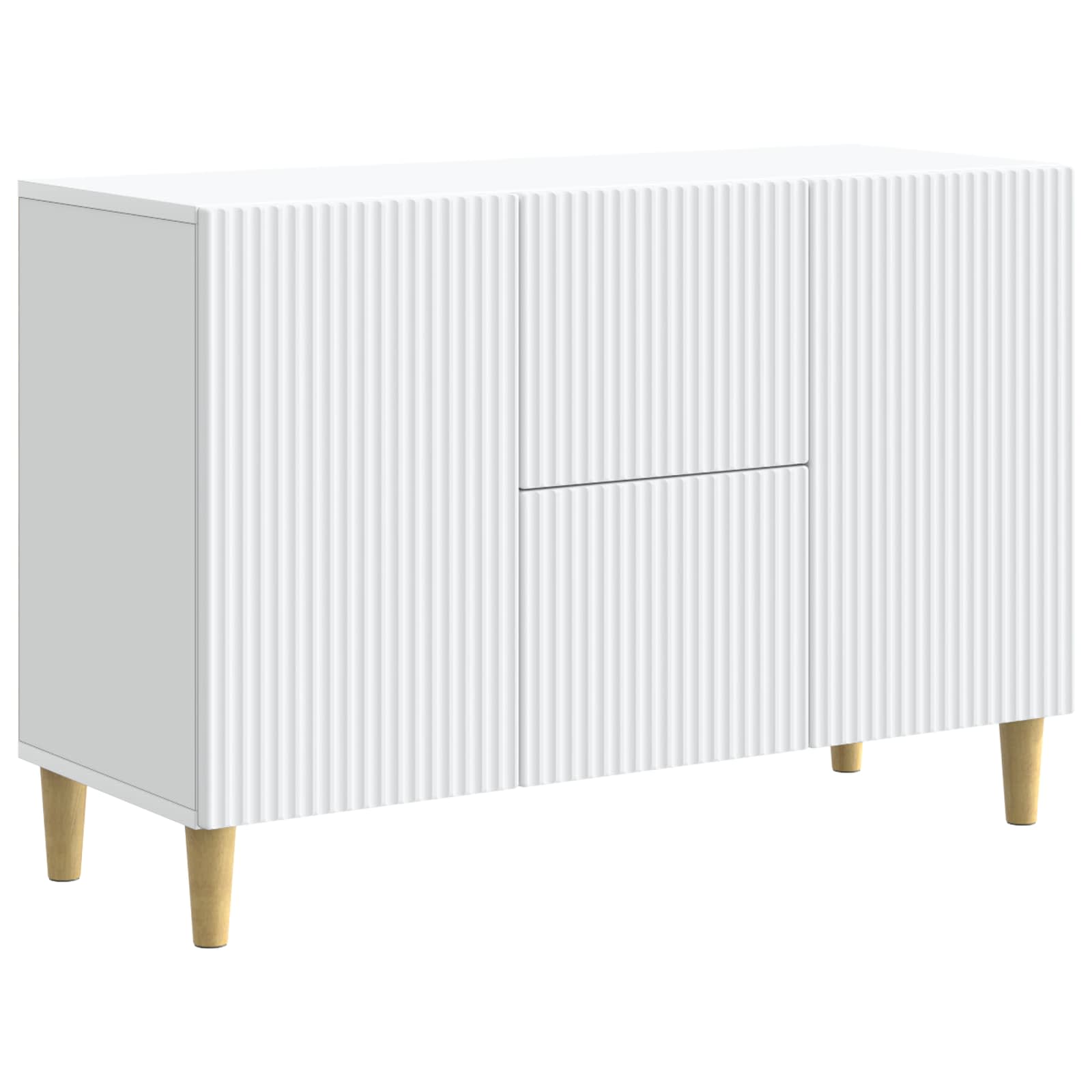 Sideboard mit Schubladen Weiß 89 x 34,5 x 60 cm Holzwerkstoff