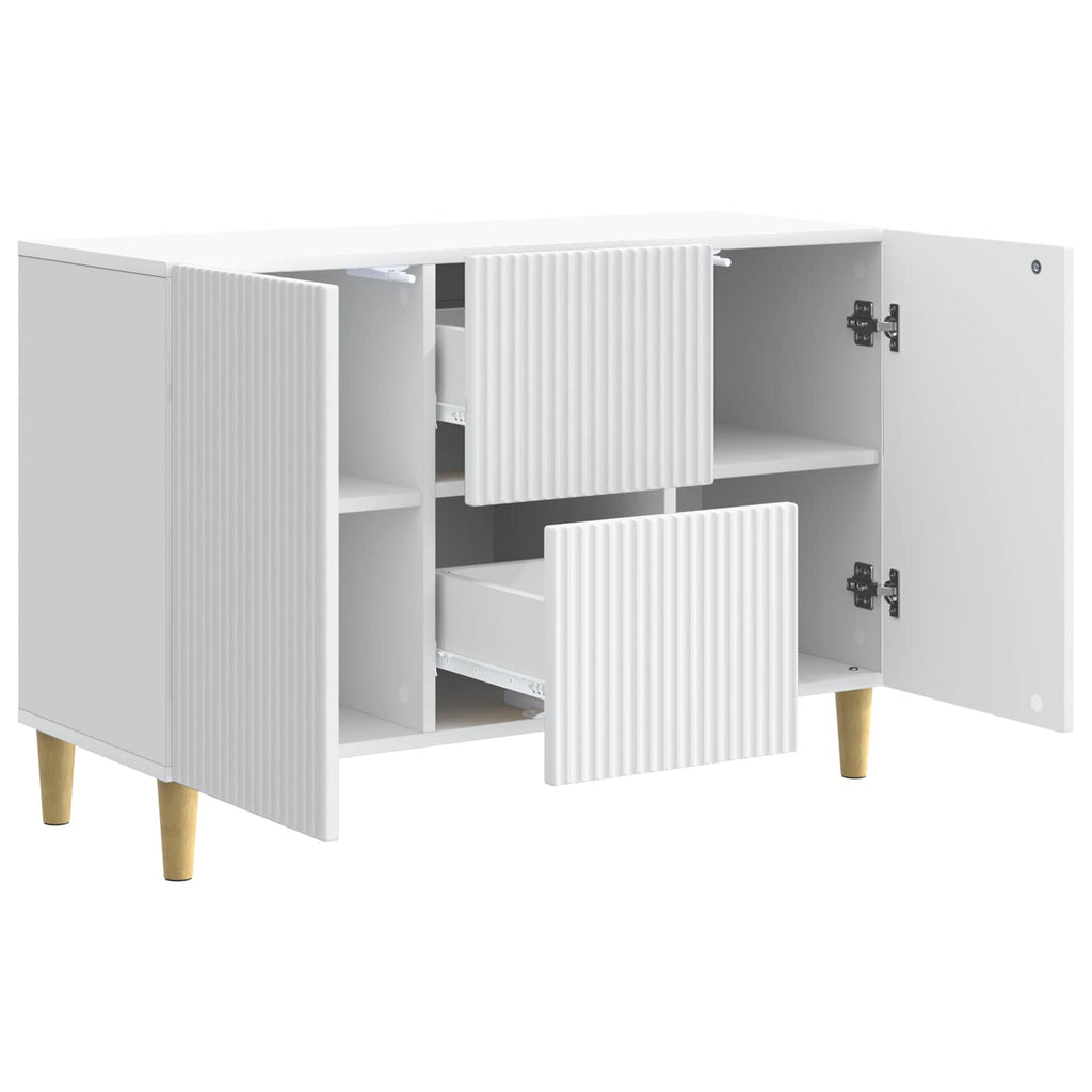 Sideboard mit Schubladen Weiß 89 x 34,5 x 60 cm Holzwerkstoff