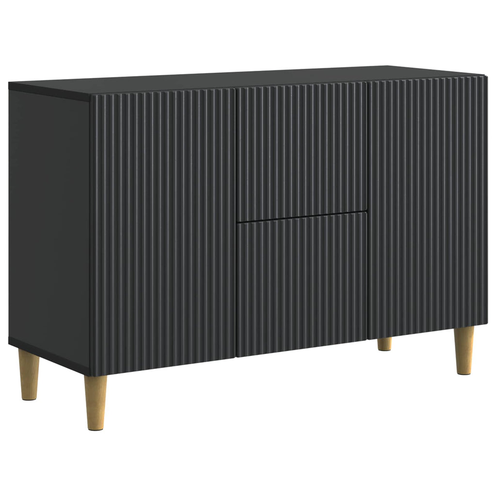 Sideboard Schwarz 89 x 34,5 x 60 cm Holzwerkstoff