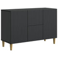 Sideboard Schwarz 89 x 34,5 x 60 cm Holzwerkstoff