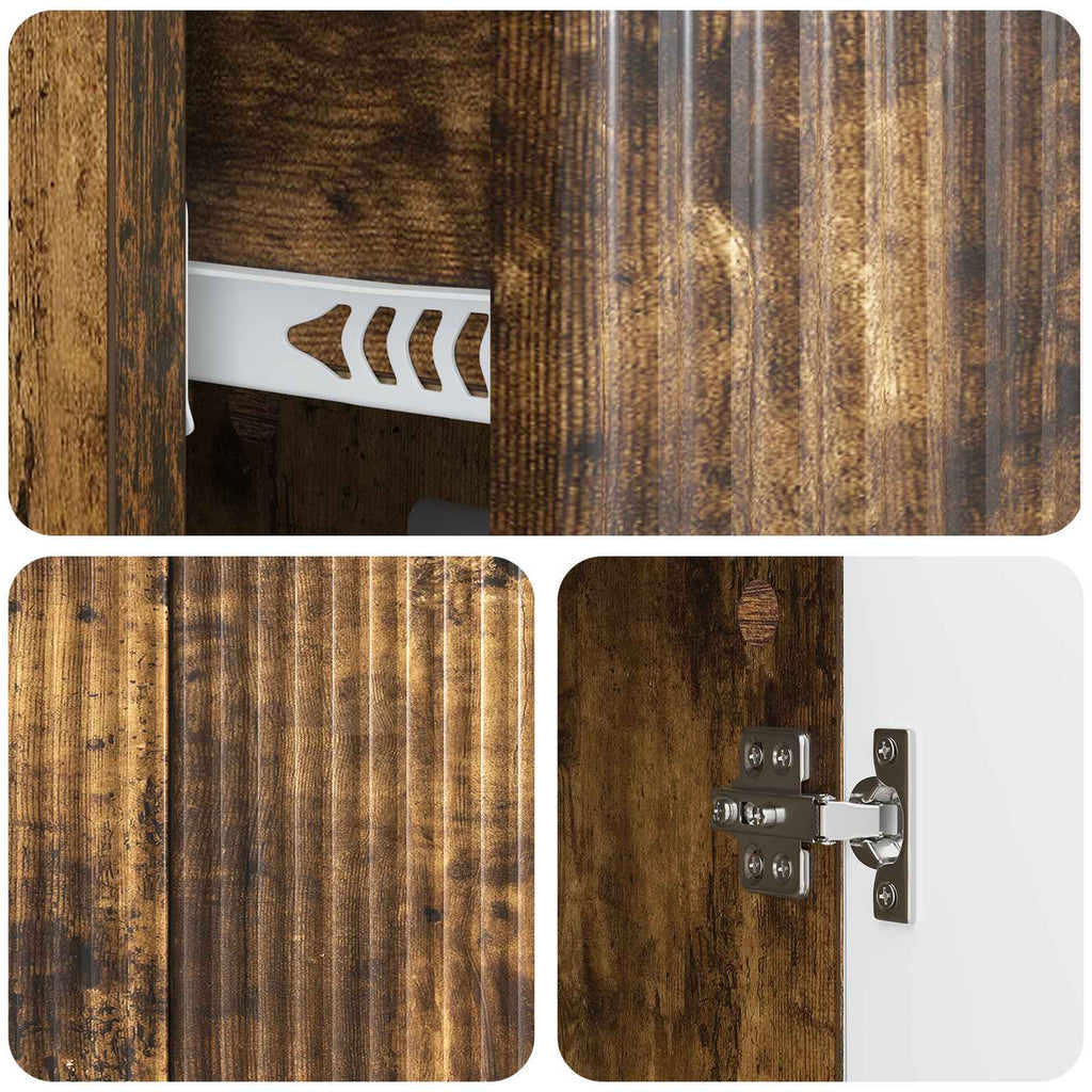 Sideboard Geräucherte Eiche 89 x 34,5 x 60 cm Holzwerkstoff