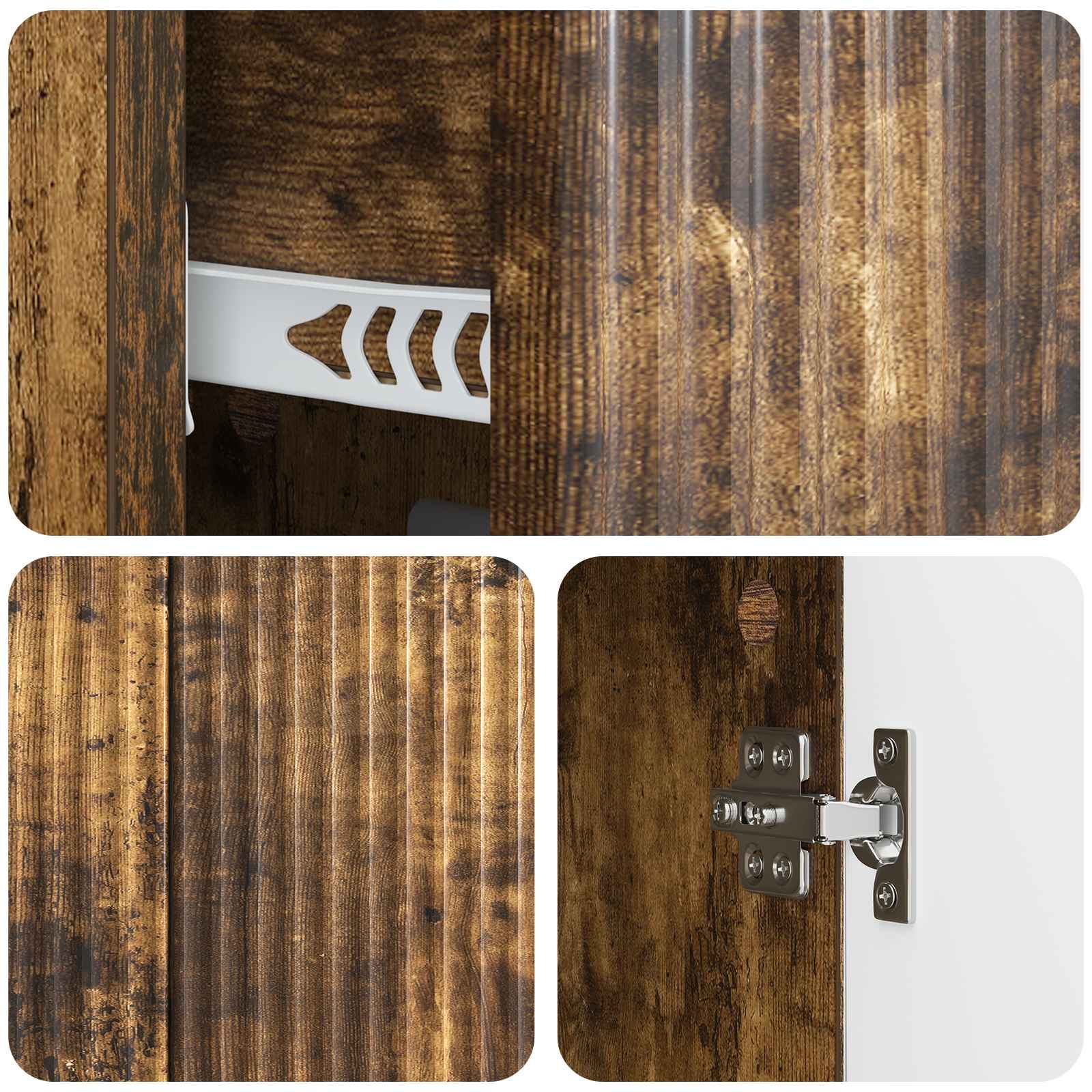 Sideboard Geräucherte Eiche 89 x 34,5 x 60 cm Holzwerkstoff
