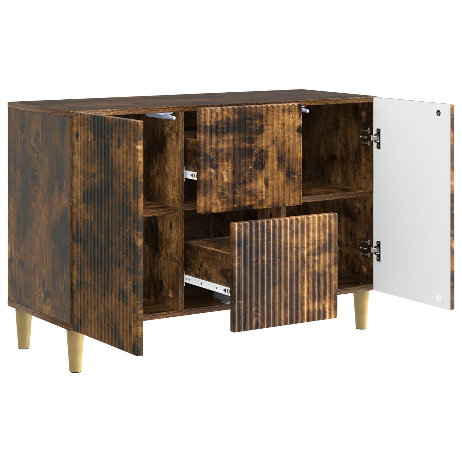 Sideboard Geräucherte Eiche 89 x 34,5 x 60 cm Holzwerkstoff