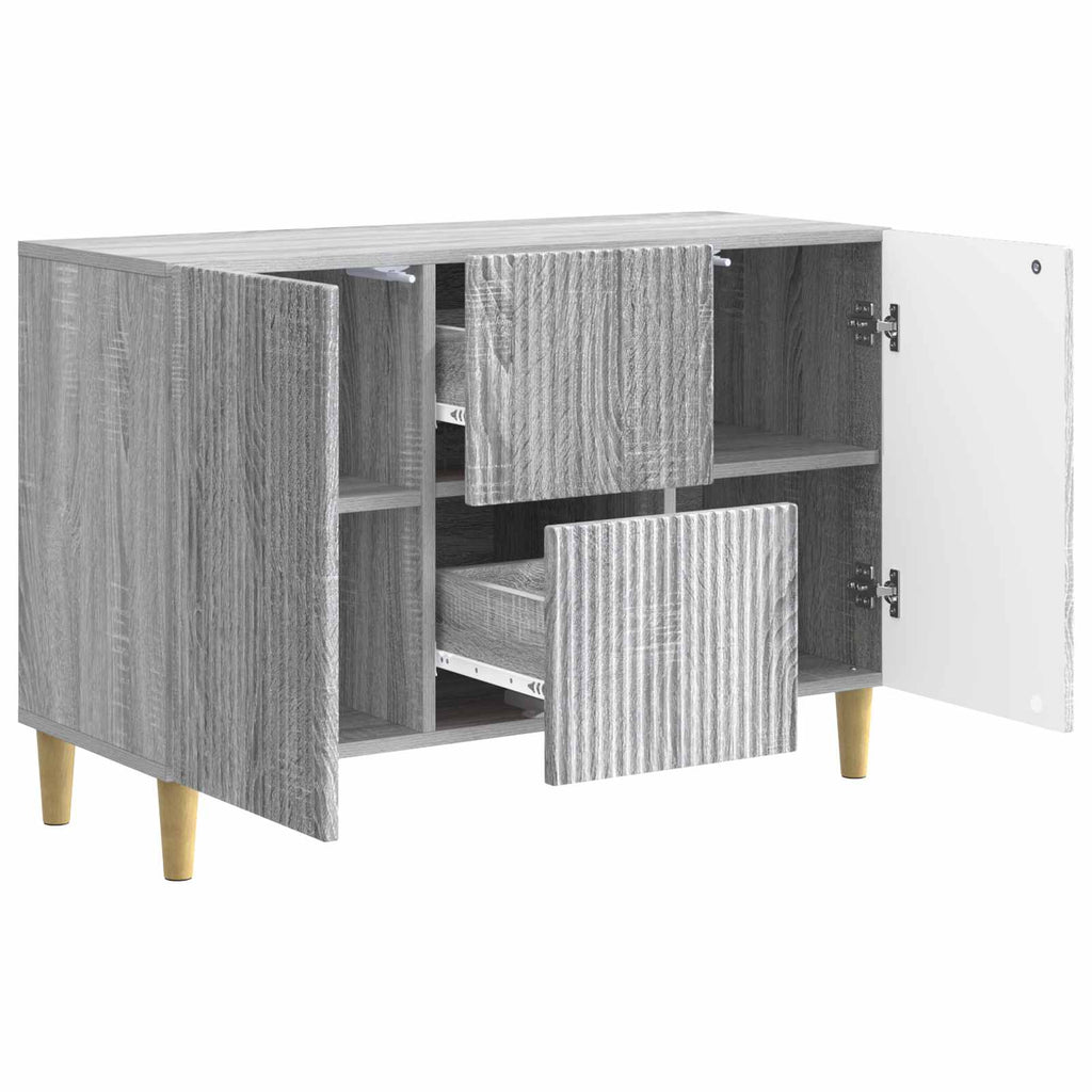 Sideboard Graues Sonoma 89 x 34,5 x 60 cm Holzwerkstoff