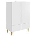 Sideboard mit Schubladen Weiß 66 x 34,5 x 95 cm Holzwerkstoff