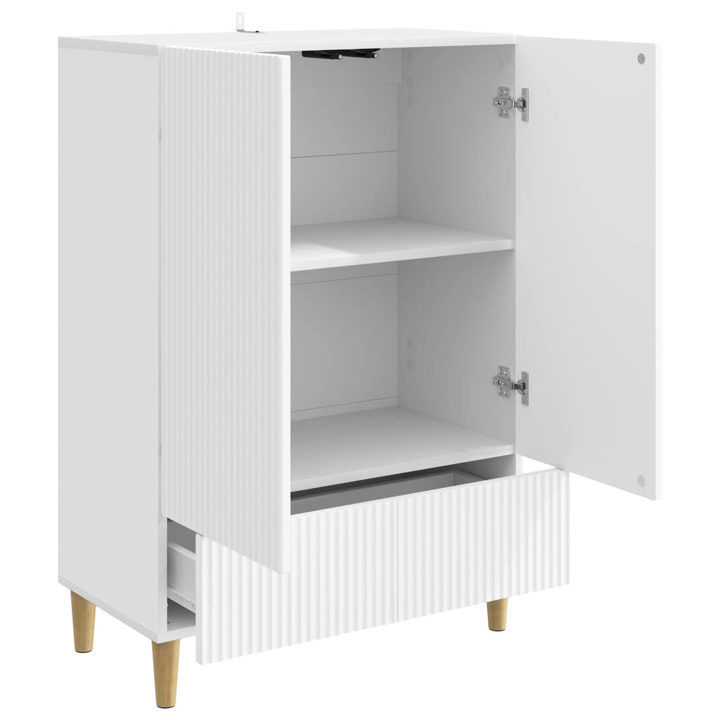 Sideboard mit Schubladen Weiß 66 x 34,5 x 95 cm Holzwerkstoff