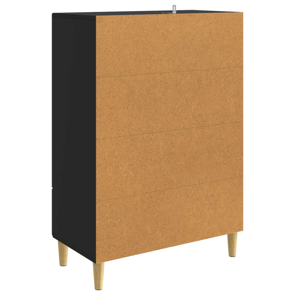 Sideboard Schwarz 66 x 34,5 x 95 cm Holzwerkstoff