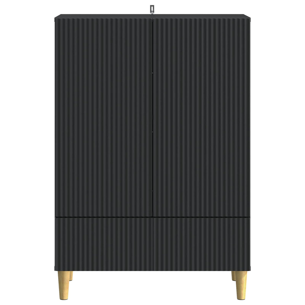 Sideboard Schwarz 66 x 34,5 x 95 cm Holzwerkstoff