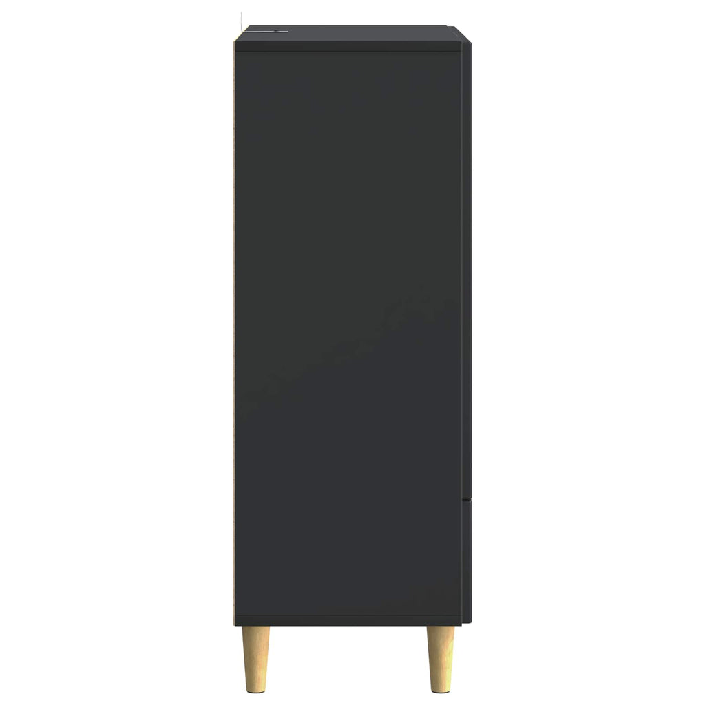 Sideboard Schwarz 66 x 34,5 x 95 cm Holzwerkstoff