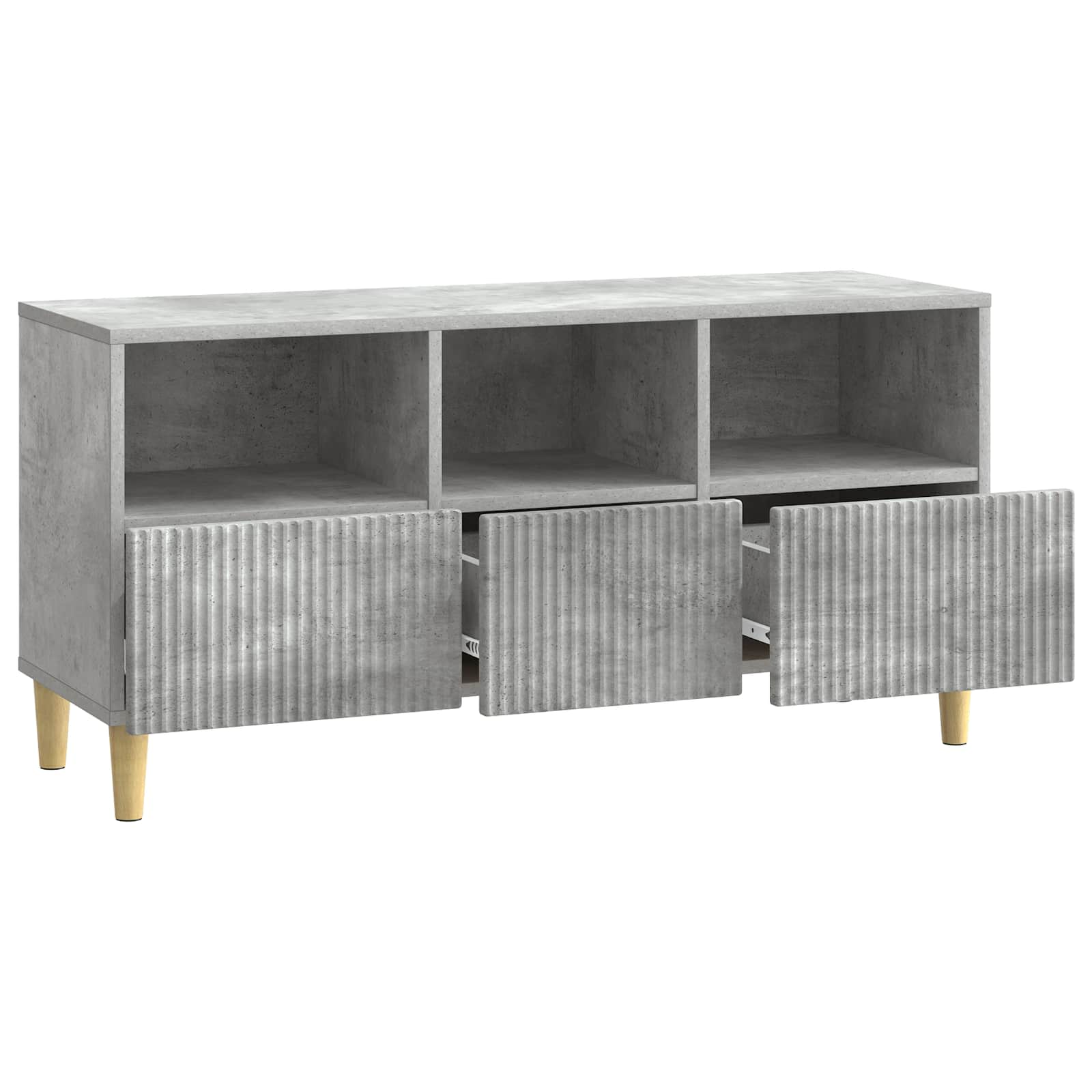 TV-Schränk Betongrau 102 x 34,5 x 50 cm Holzwerkstoff