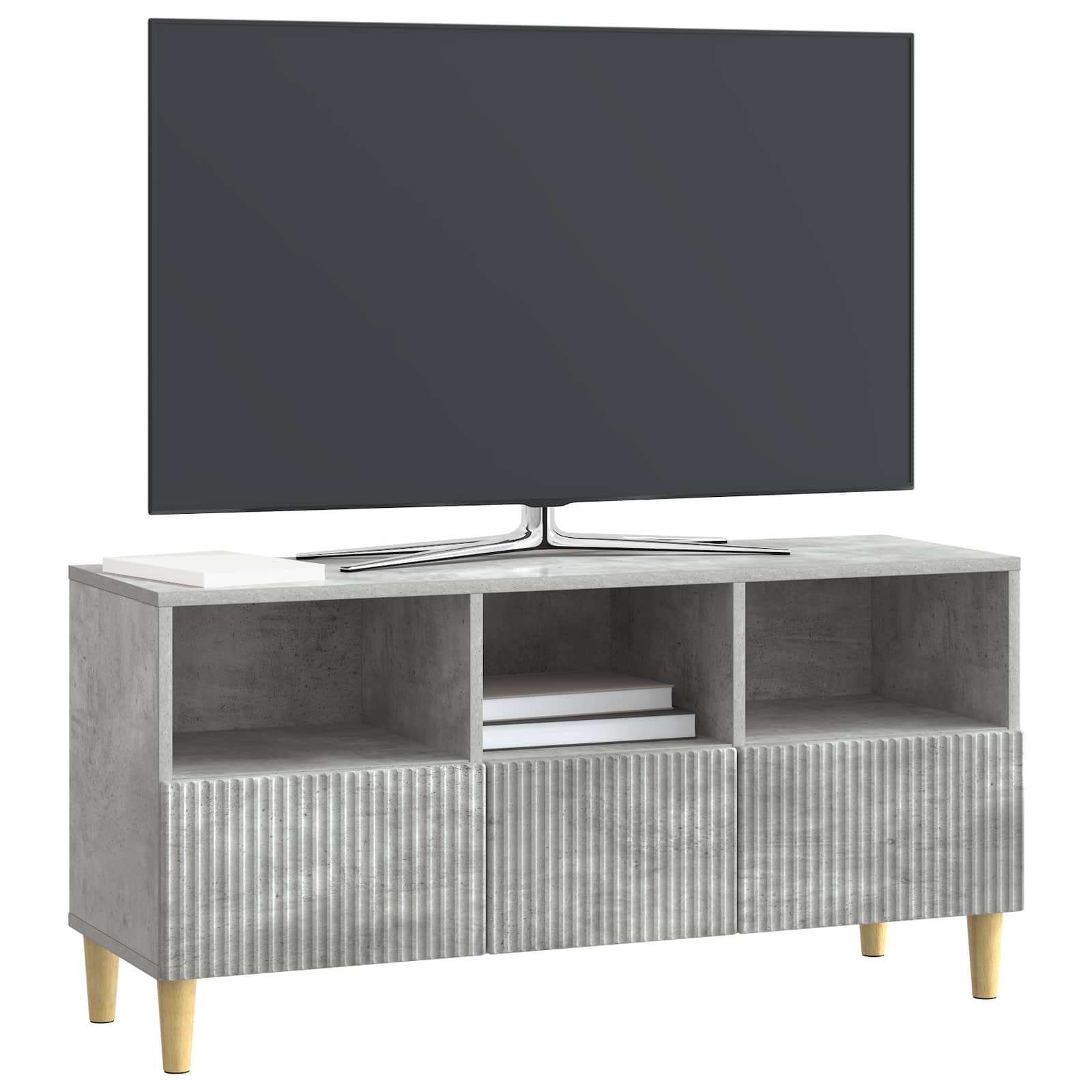 TV-Schränk Betongrau 102 x 34,5 x 50 cm Holzwerkstoff