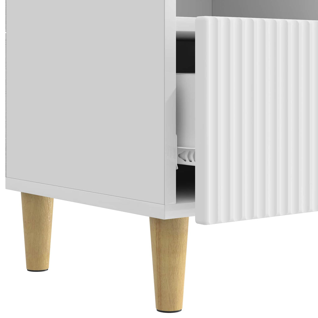 TV-Schränk Hochglanz Weiß 102 x 34,5 x 50 cm Holzwerkstoff