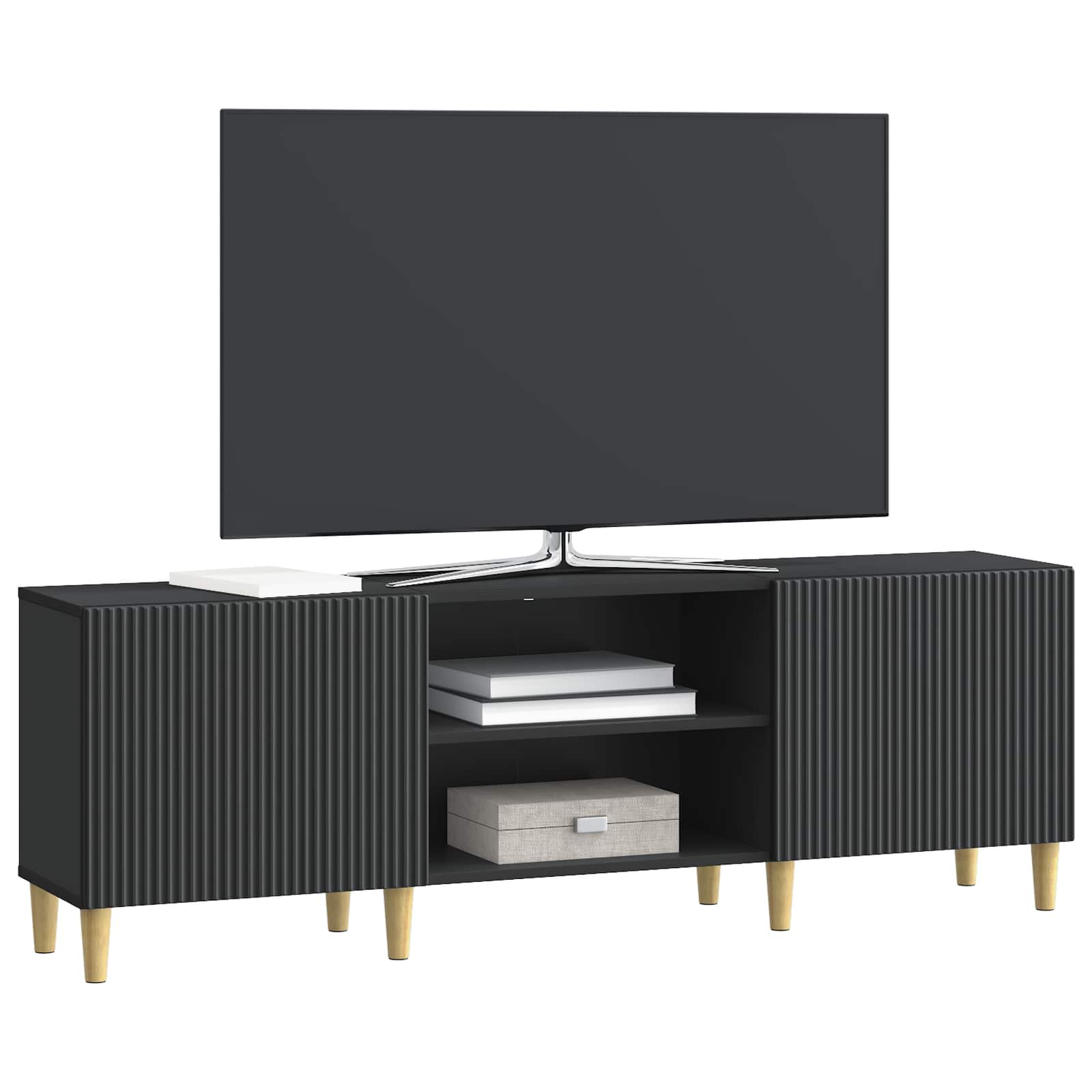 TV-Schränk Schwarz 150 x 31 x 50 cm Holzwerkstoff