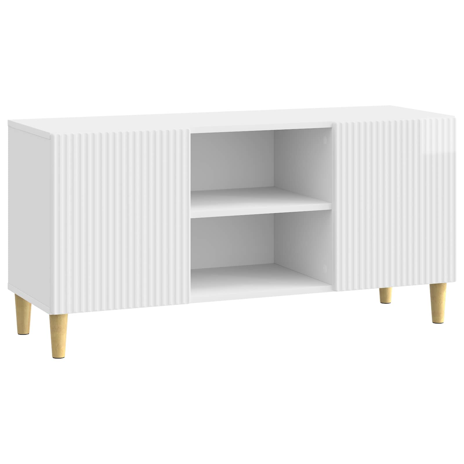 TV-Schränk Hochglanz Weiß 102 x 34,5 x 50 cm Holzwerkstoff
