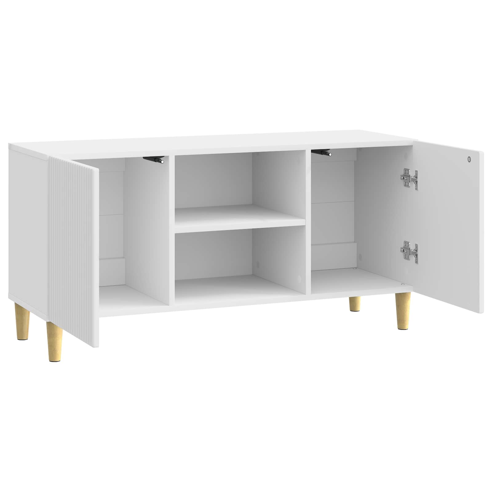 TV-Schränk Hochglanz Weiß 102 x 34,5 x 50 cm Holzwerkstoff