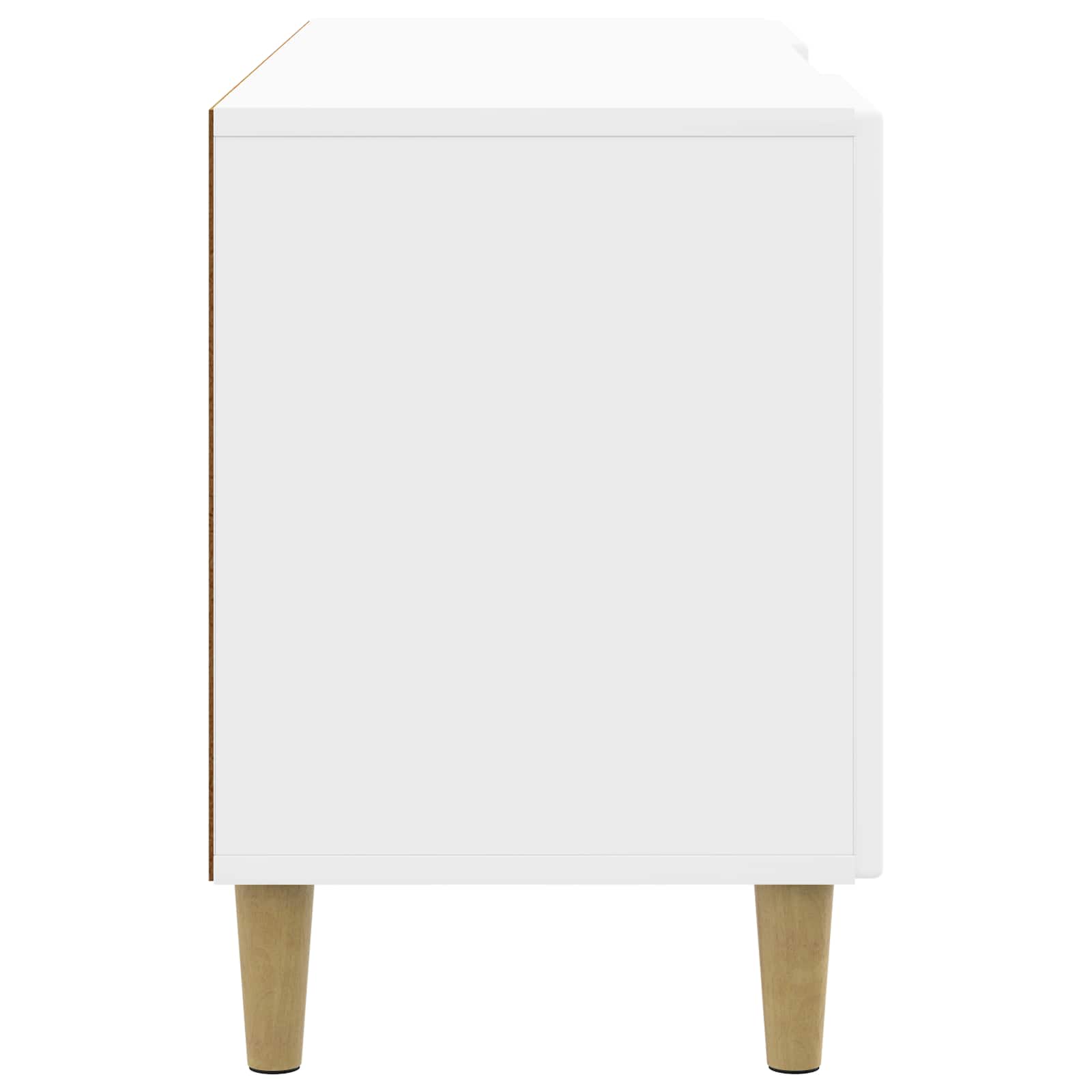 TV-Schränk Hochglanz Weiß 102 x 34,5 x 50 cm Holzwerkstoff