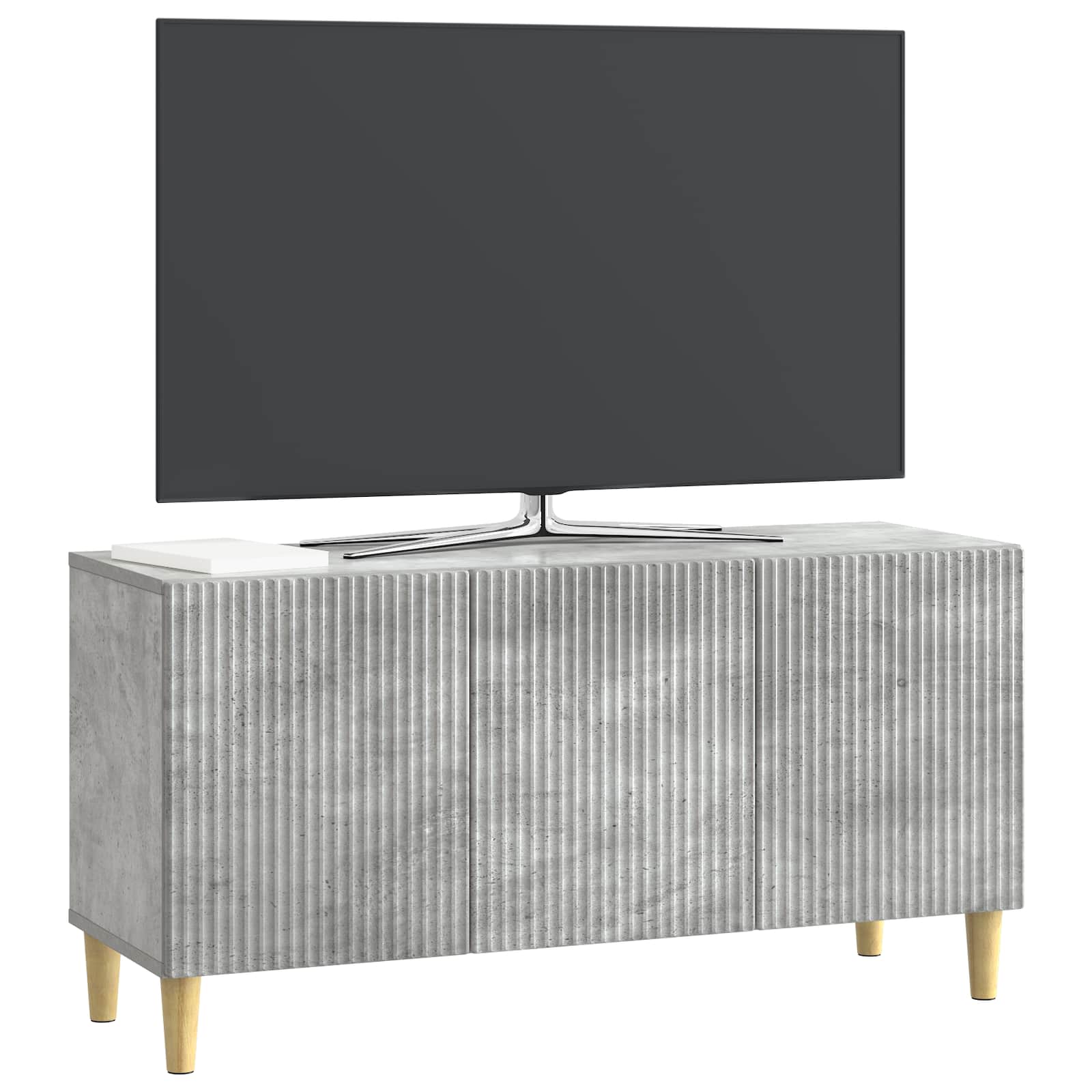 TV-Schränk Betongrau 99 x 34,5 x 50 cm Holzwerkstoff