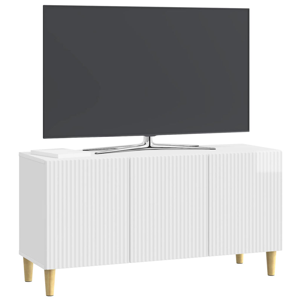 TV-Schränk Hochglanz Weiß 99 x 34,5 x 50 cm Holzwerkstoff